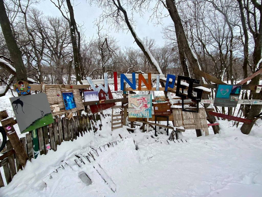 Image of the Winnipeg Art Wall in Whittier Park.