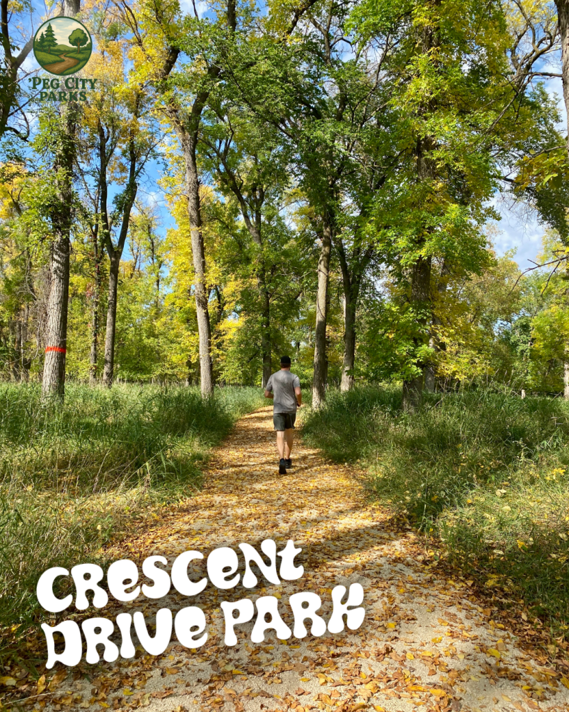 Image of a runner on a trail in Crescent Drive Park